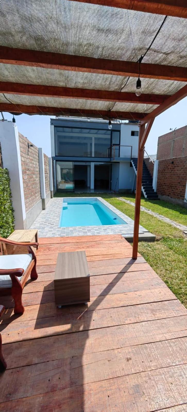 Casa De Playa Con Piscina Villa Ancon Buitenkant foto