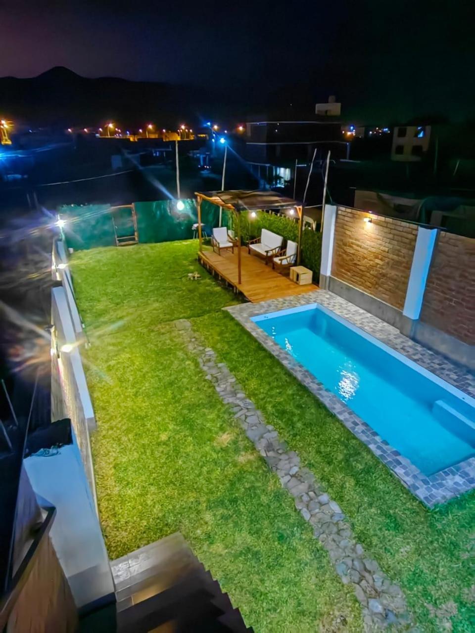 Casa De Playa Con Piscina Villa Ancon Buitenkant foto